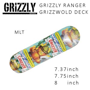 【GRIZZLY】グリズリー GRIZZLY RANGER GRIZZWOLD DECK デッキ スケートボード 板 スケボー スケートボード