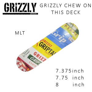 【GRIZZLY】グリズリー GRIZZLY RANGER GRIZZWOLD DECK デッキ スケートボード 板 スケボー スケートボード sk8 skateboard 可愛い おし