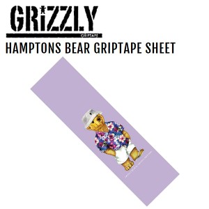 【GRIZZLY】グリズリー HAMPTONS BEAR GRIPTAPE SHEET デッキテープ グリップテープ スケートボード