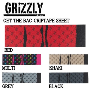 【GRIZZLY】グリズリー GET THE BAG GRIPTAPE SHEET グリップテープ デッキテープ スケートボード SKATEBOARD