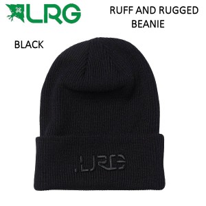 【LRG】エルアールジー 2022 RUFF AND RUGGED BEANIE BLACK ユニセックス  ニット帽子  スケートボード アウトドア キャンプ ONESIZE