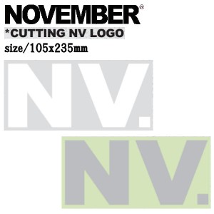 【NOVEMBER】ノベンバー CUTTING NV LOGO カッティング ロゴ  ステッカー シール スノーボード スノボー