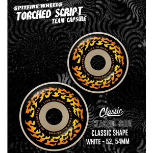 【SPIT FIRE】スピットファイア TOCHED SCRIPT CLASSIC SHAPE クラシック シェイプ ウィール スケートボード 52mm/54mm 99DURO（4個1セッ