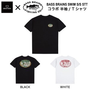 【BRIXTON】ブリクストン 2024春夏 BASS BRAINS SWIM S/S STT メンズ 半袖 Tシャツ バックプリント バス釣り フィッシング