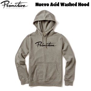 【Primitive】プリミティブ 2023秋冬 Nuevo Acid Washed Hood メンズ プルオーバーパーカー トップス スケボー スケートボード