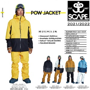 【SCAPE】エスケープ 2021/2022 POW JACKET メンズ スノージャケット アウター スノーウェア スノーボード