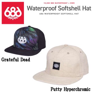 【686】2022/2023 Waterproof Softshell Hat メンズ ウォータープルーフ ソフトシェル ハット 撥水 スナップバック