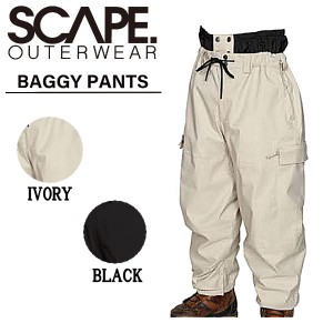 【SCAPE】2023/2024 エスケープ BAGGY PANTS メンズ レディース バギーパンツ スノーパンツ 耐水 防水 スノーウェア