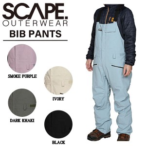 【SCAPE】2023/2024 エスケープ BIB PANTS メンズ レディース ビブパンツ スノーパンツ 耐水 防水 スノーウェア