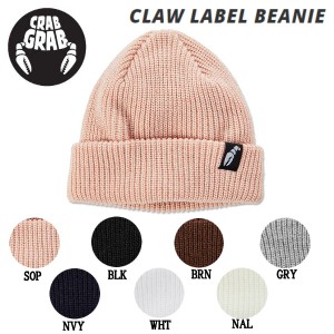 【CRABGRAB】クラブグラブ 2023/2024 CLAW LABEL BEANIE ビーニー ニット帽 帽子 スノーボード 防寒