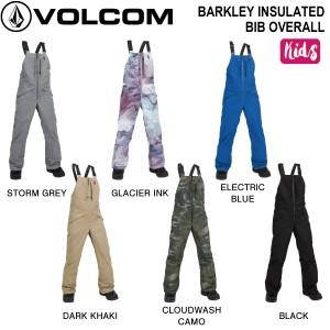 【VOLCOM】ボルコム 2023/2024 KIDS BARKLEY INSULATED BIB OVERALLS キッズ ガールズ ビブパンツ スノーパンツ つなぎ