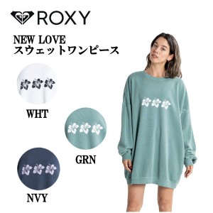 【ROXY】ロキシー 2023春夏 NEW LOVE スウェットワンピース ドロップショルダー アウトドア