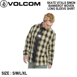 【VOLCOM】ボルコム 2023秋冬 SKATE VITALS SIMON BANNEROT WOVEN LONG SLEEVE SHIRT メンズ チェックシャツ