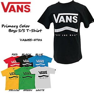 【VANS】バンズ VANS Primary Color Boys S/S T-Shirt キッズ kiDS ボーイズ Tシャツ クルーネック ロゴプリント