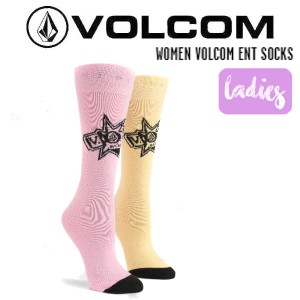 【VOLCOM】ボルコム 2023春夏 WOMEN VOLCOM ENT SOCKS レディース クルーソックス スケートボード サーフィン