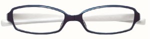 【送料無料】変なメガネ HM-1001 COL.3/52 +1.0 ブルーホワイト 度数+1.0 老眼鏡 ブルーライトカット くるっと回転レンズを守る シニアグ