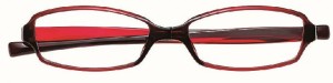 【送料無料】変なメガネ HM-1001 COL.4/52 +2.5 レッド 度数+2.5 老眼鏡 ブルーライトカット くるっと回転レンズを守る シニアグラス