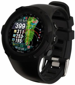 【送料無料】SHOT NAVI W1 - Evolve 腕時計型 ゴルフ GPSナビ 距離測定器 ブラック×ブラック 2242006