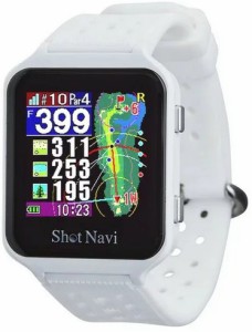 【送料無料】SHOT NAVI AIR 腕時計型 ゴルフ GPSナビ 距離測定器 ホワイト 2242021