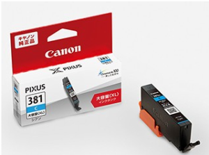 Canon・キヤノン  インクタンク BCI-381XL C  インクジェットプリンター用インクカートリッジ大容量染料シアン  キヤノン純正品