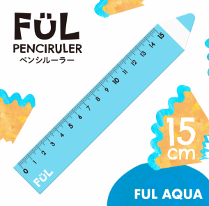 【ポスト投函で送料無料】共栄プラスチック FUL ペンシルーラー FUL AQUA F-PR-15-06 定規 15cm 