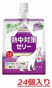 【送料無料】熱中対策ゼリーぶどう味 24個入り 赤穂化成 子供用 子供の熱中症 体内から汗で失われた水分と塩分を簡単に補給できるゼリー