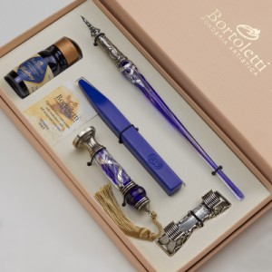 【組み換え可】ボルトレッティ Bortoletti インク シーリングワックス付き ギフトセット No.73 イタリア製 ガラスペン軸