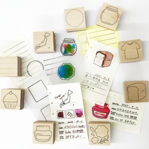 オリジナルはんこ 文具屋さんのスタンプ 30mm 手帳やノートに使えるかわいいスタンプ