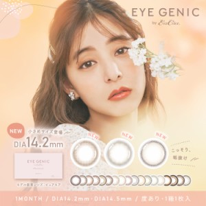 アイジェニック EYEGENIC byエバーカラー カラコン 1ヶ月 1箱1枚 14.5mm 新木優子 度あり カラーコンタクト Eye Genic 1month おまけ付き