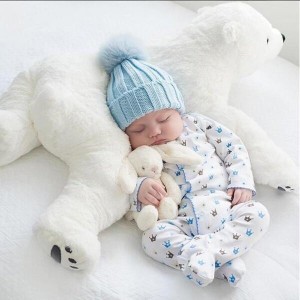 送料無料 赤ちゃん用 ベビー用 抱き枕 ぬいぐるみ シロクマ  クッション 70cm 大きい