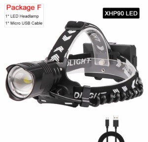 送料無料 LEDヘッドランプ USB充電式 パワーライト ヘッドライト 懐中電灯 アウトドア 釣り 防災 屋外作業 車修理