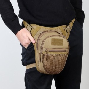 送料無料 メンズ ポーチ レッグバッグ ベルト付き ショルダーバッグ 小型鞄 かばん カモフラバッグ 迷彩 アーミー バイカー ツーリング