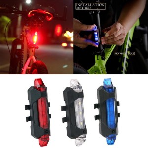 送料無料 自転車用LEDテールランプ ロードバイクライト リアライト USB充電可能 防水 サイクリング アクセサリー 自転車 赤 青 白