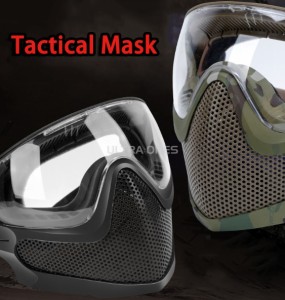 送料無料 フェイスマスク サバゲーアイテム 顔面保護 フェイスガード 迷彩 ミリタリーマスク ヘルメット装着可能 耐衝撃性 サバイバル サ