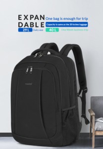 送料無料 メンズリュック サラリーマンバッグ 拡張 仕事用かばん 男性用Bag ノートPC収納 大容量 多機能 通勤 通学