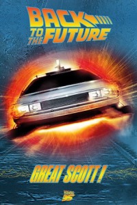 バック・トゥ・ザ・フューチャー 映画ポスター 軽量アルミ製フィットフレーム付 Back to the Future Great Scott! 91.5×61cm