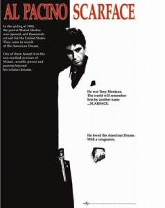 スカーフェイス 映画ポスター SCARFACE 軽量アルミ製フィットフレーム 91.5×61cm