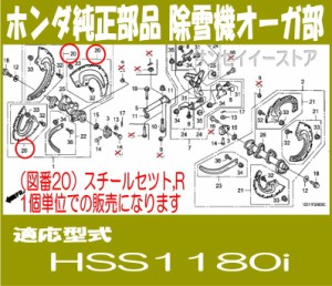 ホンダ 除雪機 部品 HSS1180i スチールセツト,R 　HSS1180i用[72011-V21-821]