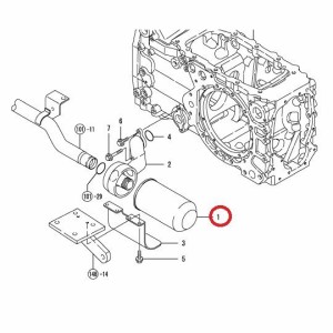 ヤンマー 純正 トラクター ミッションオイルフィルタ1個[1A7640-48310]