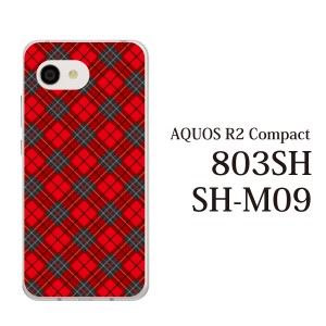 スマホケース AQUOS R2 Compact 803SH SH-M09 ケース アクオス スマホカバー 携帯ケース タータンチェック