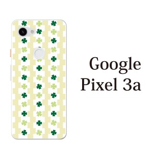 スマホケース Google Pixel 3a グーグル ケース docomo softbank simフリー スマホカバー 携帯ケース 四葉クローバーボーダー