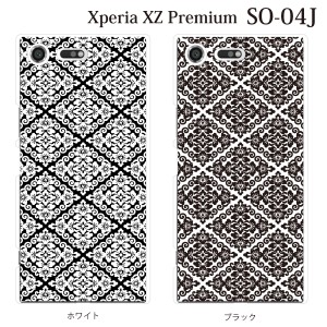スマホケース Xperia XZ Premium SO-04J エクスペリア カバー ハード/エクスペリア/ケース/docomo/クリア 和柄 TYPE1
