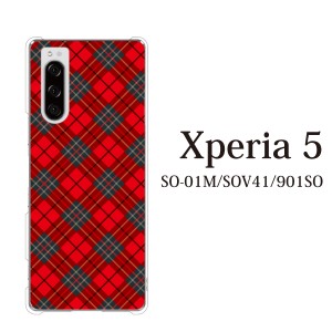 スマホケース Xperia 5 ケース sov41 ケース au スマホカバー 携帯ケース タータンチェック