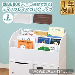 キューブボックス カラーボックス CUBE BOX用 ディスプレイマガジンラック 本棚 絵本ラック 幅69cm 2列用 ダブル用 収納ボックス カラーB