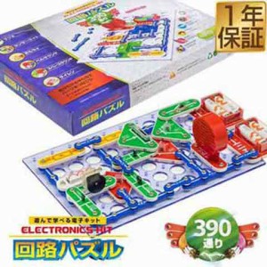 パズル 中級 回路パズル 390通り 電子パズル 電子キット 電子回路 電気 電子 ブロック 知育パズル 知育玩具 小学生 学習玩具 教育 科学 