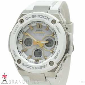 カシオ G-SHOCK 腕時計 メンズ G-STEEL ソーラー電波 SS ラバー ホワイト文字盤 GST-W300-7AJF CASIO ほぼ未使用 【中古】