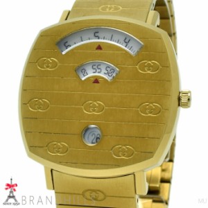 グッチ 腕時計 メンズ グリップ 35mm クォーツ ゴールド SS ホワイト文字盤 157.4 YA157403 GUCCI 極美品 【中古】