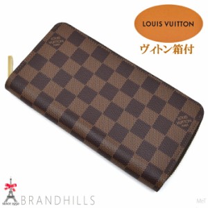 ルイヴィトン 長財布 ジッピーウォレット ダミエ エベヌ ローズバレリーヌ N60046 LOUIS VUITTON ほぼ未使用 【中古】