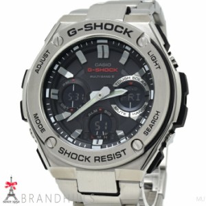 カシオ G-SHOCK 腕時計 G-STEEL ソーラー電波 SS ブラック文字盤 GST-W110D-1AJF CASIO 美品 【中古】