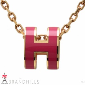 エルメス ネックレス ミニポップアッシュ H ローズ エクストリーム ペンダント HERMES 極美品 【中古】
